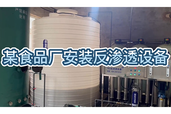 食品廠安裝反滲透設備，生產質量好的食品，好水質是前提！